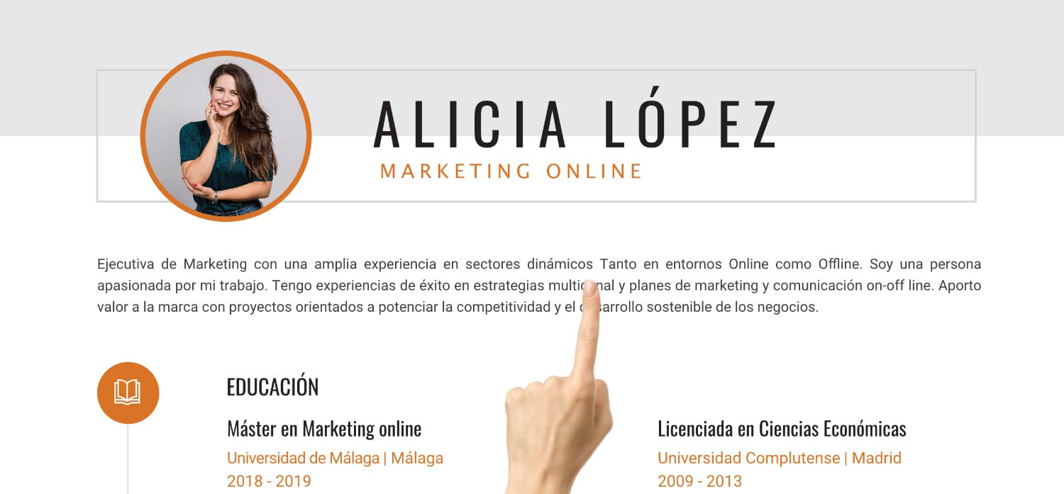 ejemplo perfil profesional