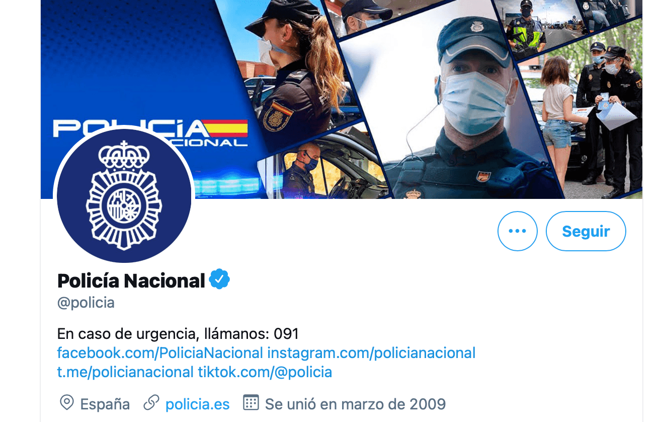 Fondo portada policia nacional twitter