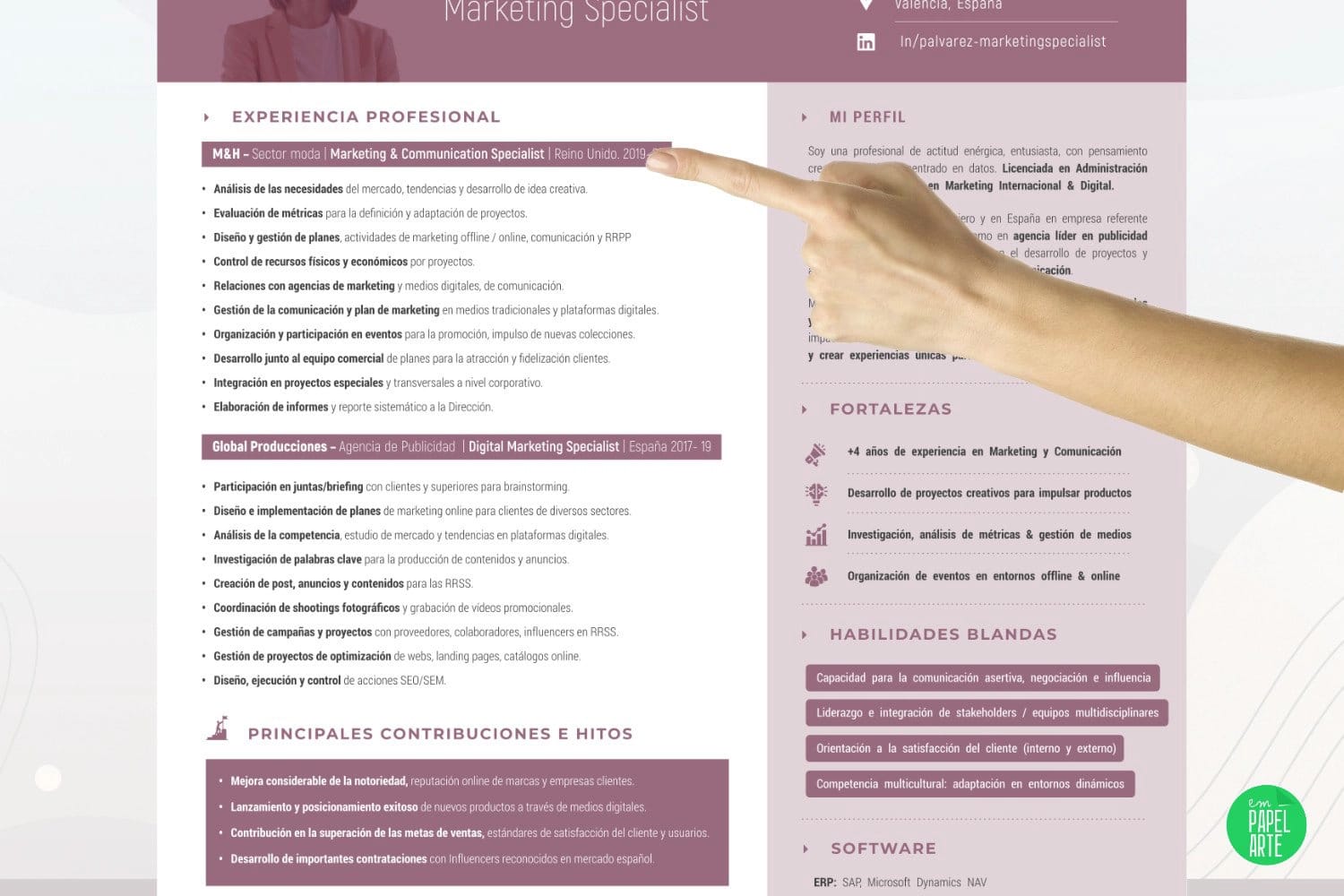 consejos curriculum marketing